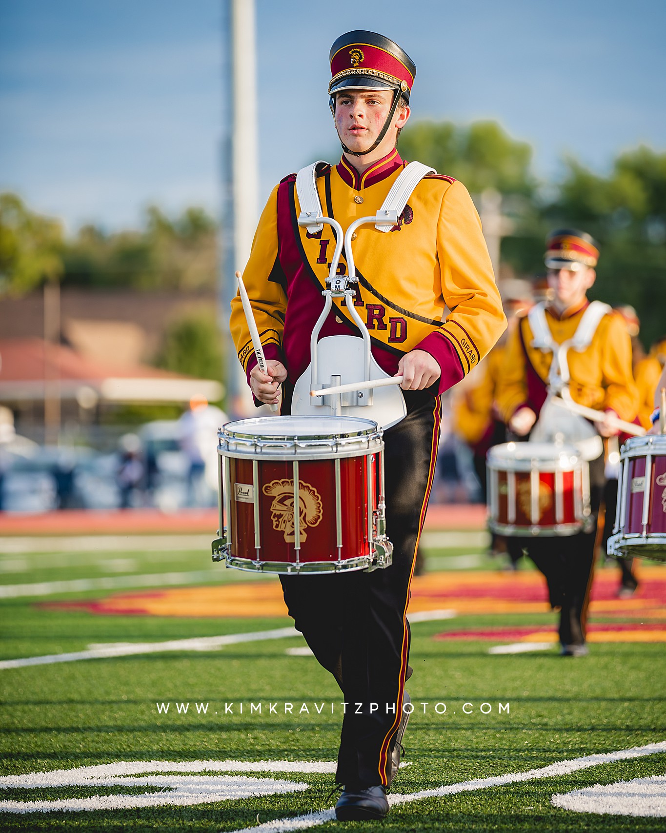 High school football kim kravitz girard trojans band