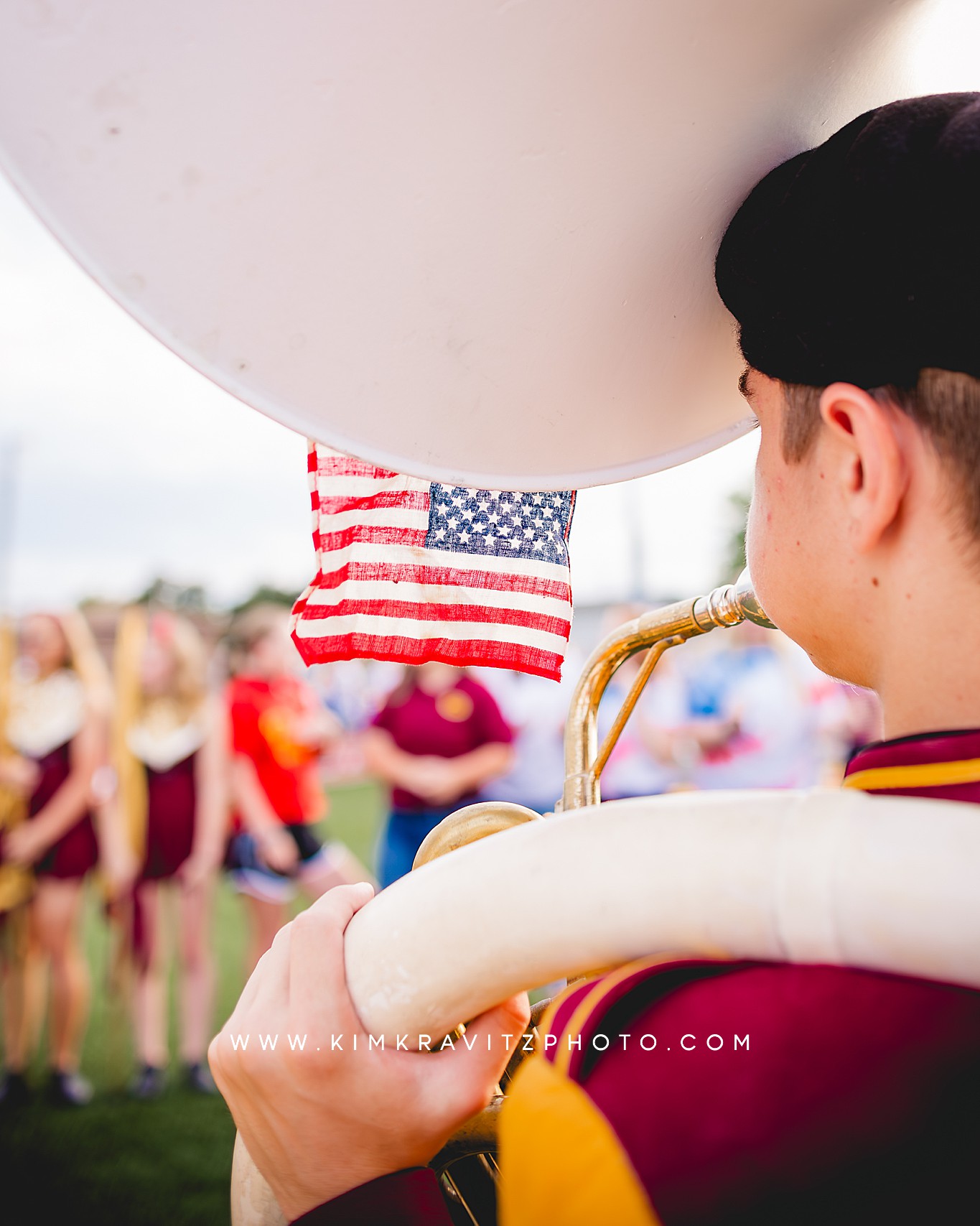 High school football kim kravitz girard trojans tuba player