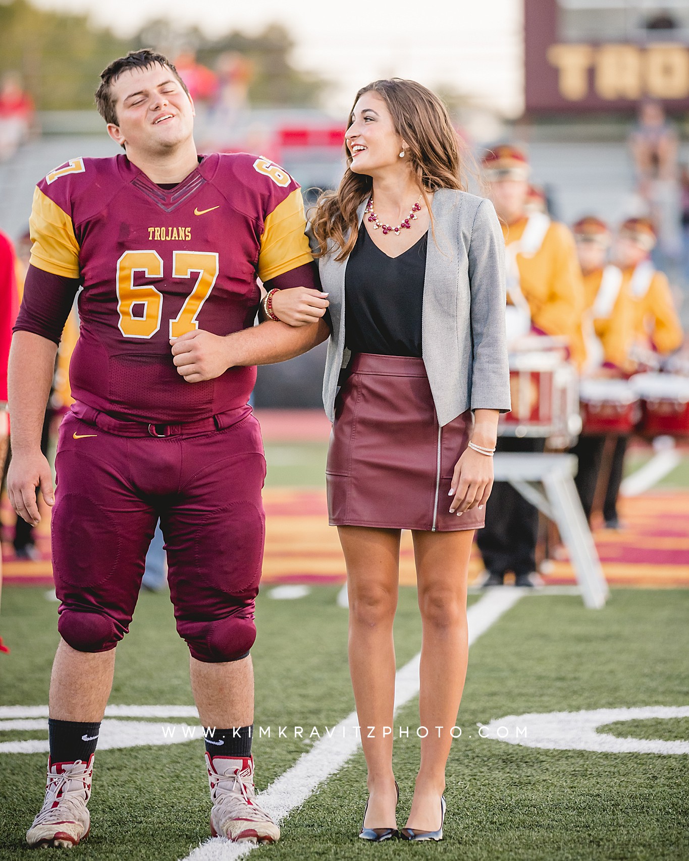 Football homecoming Kim Kravitz kansas girard trojans Kenzie coester