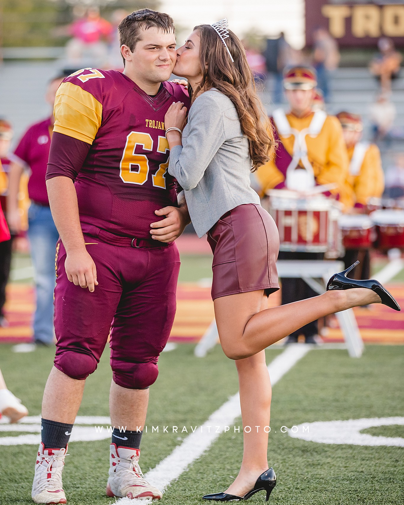 Football homecoming Kim Kravitz kansas girard trojans Kenzie coester