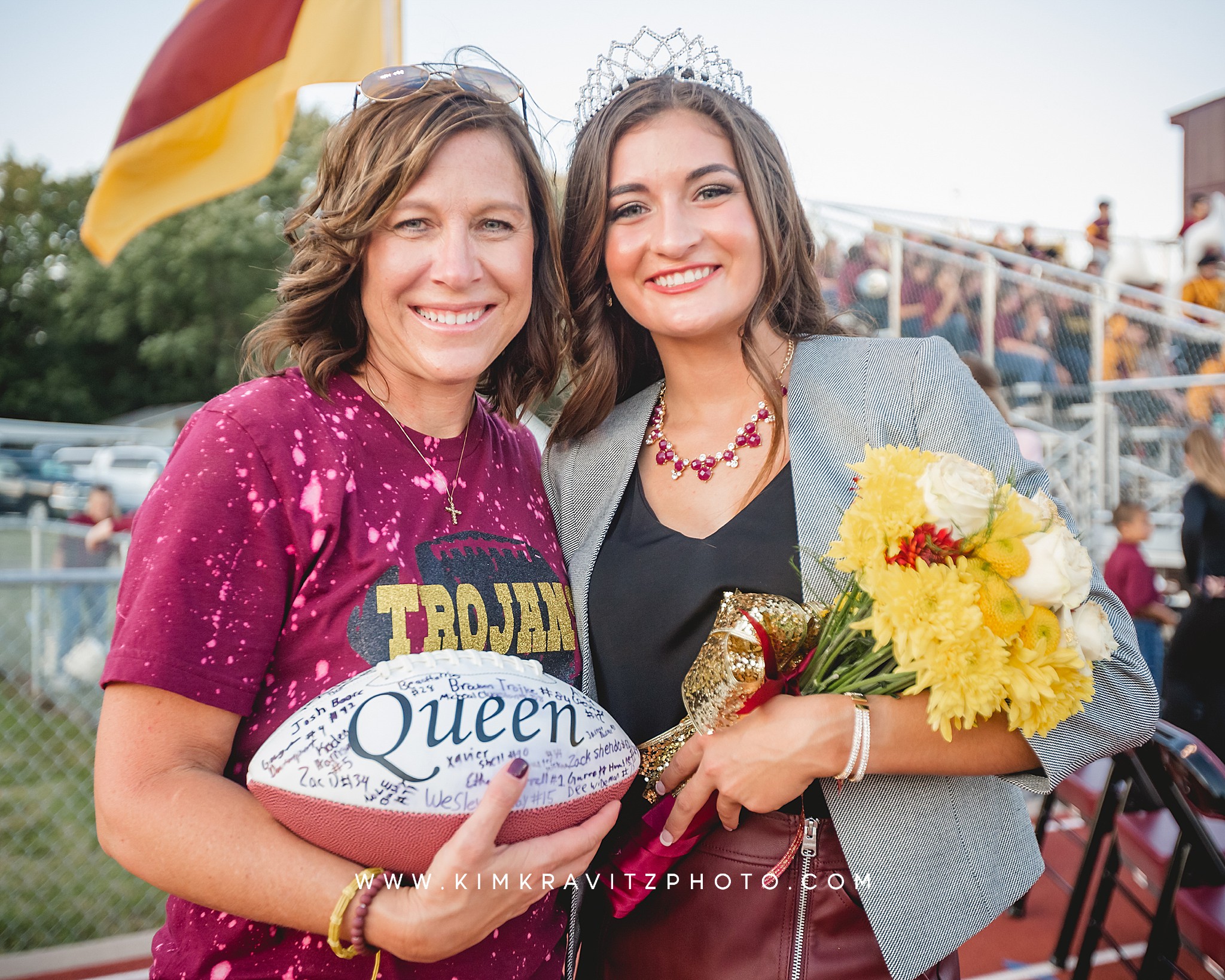 Football homecoming Kim Kravitz kansas girard trojans Kenzie coester