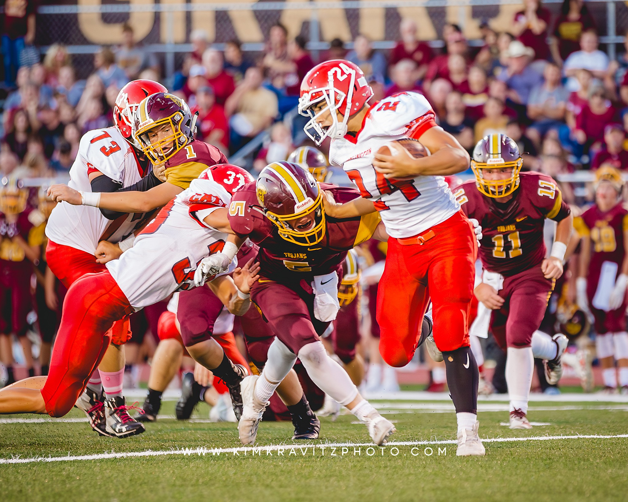 Football homecoming Kim Kravitz kansas girard trojans Burlington Wildcats