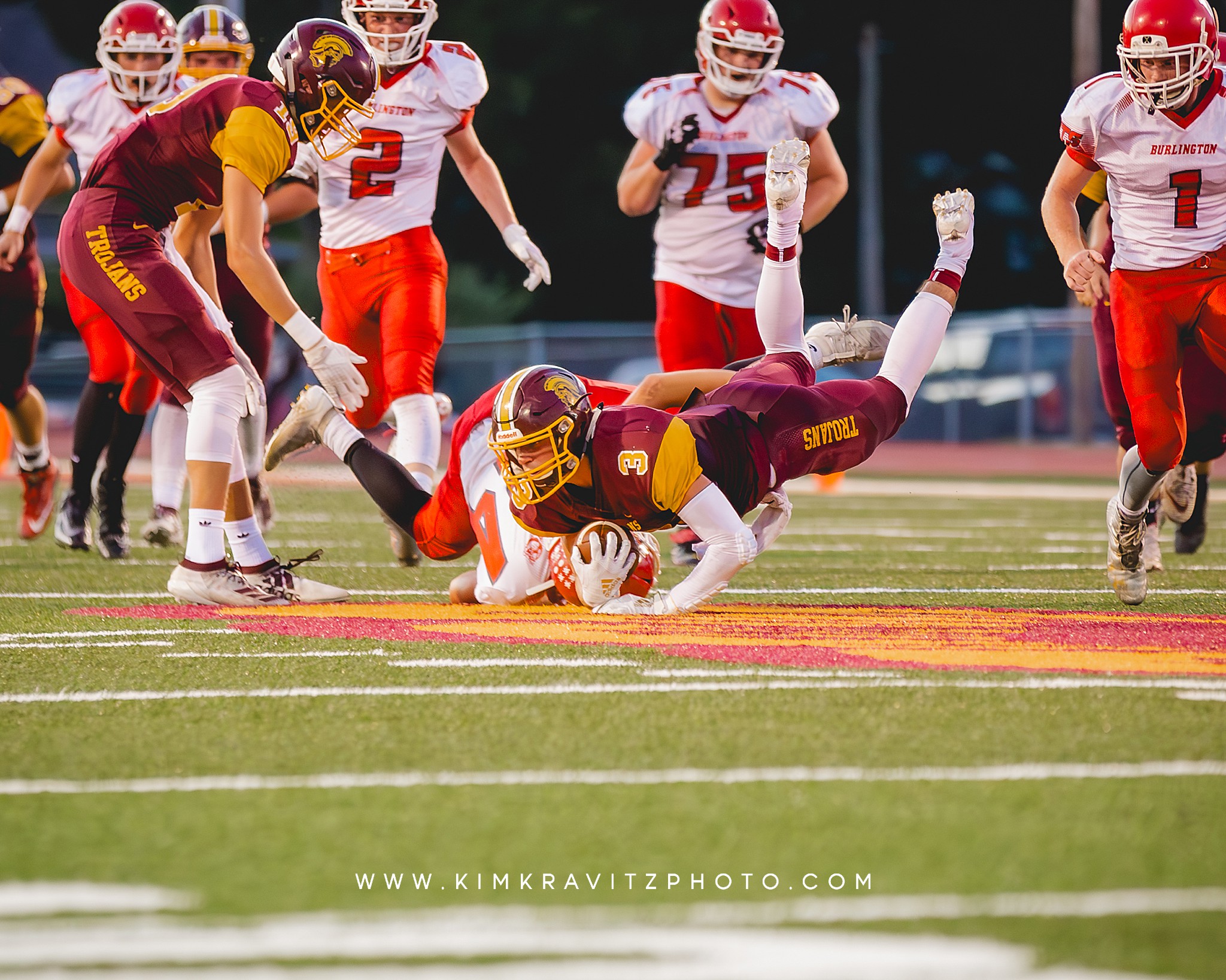 Football homecoming Kim Kravitz kansas girard trojans Burlington Wildcats Durbie McReynolds