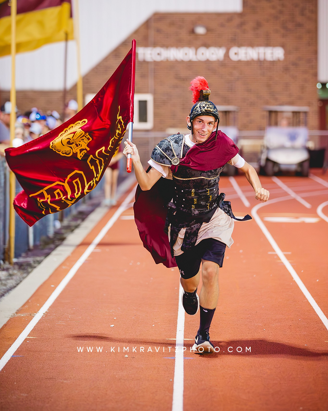 Football homecoming Kim Kravitz kansas girard trojans mascot