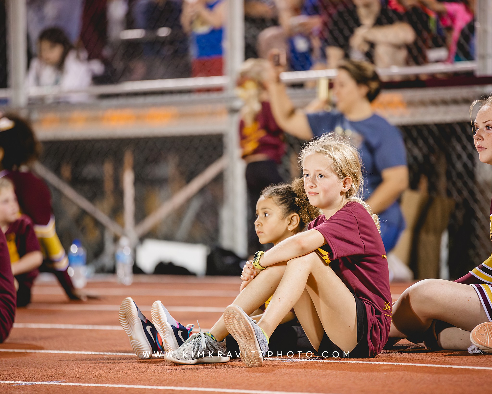 Football homecoming Kim Kravitz kansas tiny trojans cheer