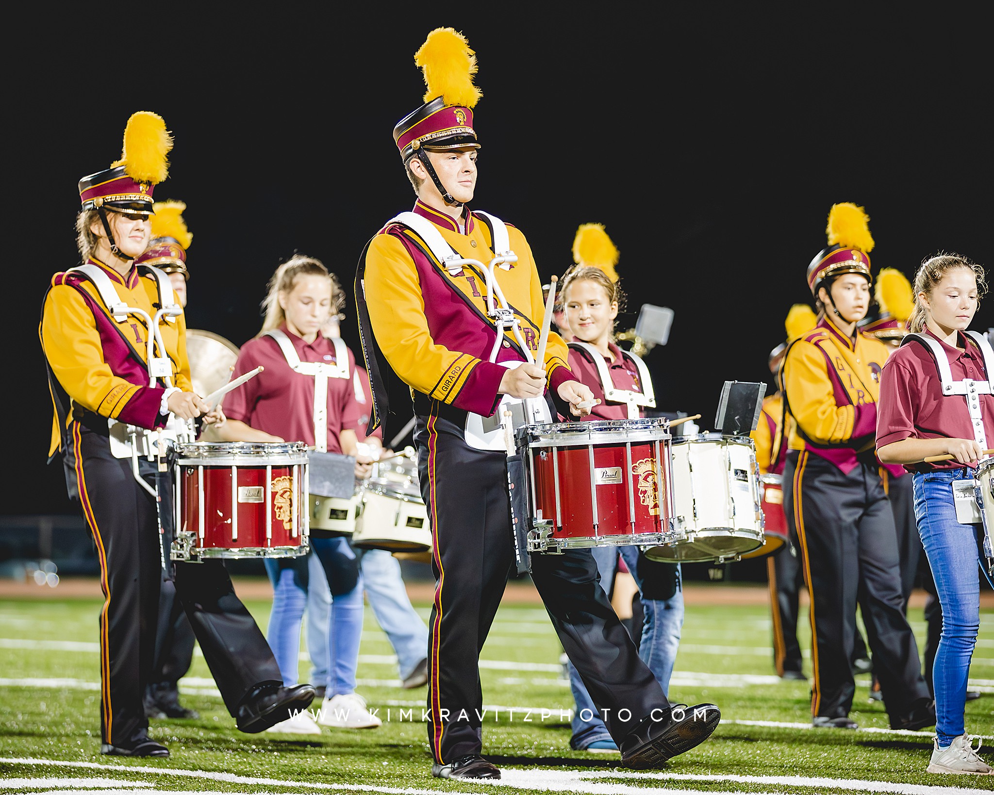 Football homecoming Kim Kravitz kansas girard Trojans band