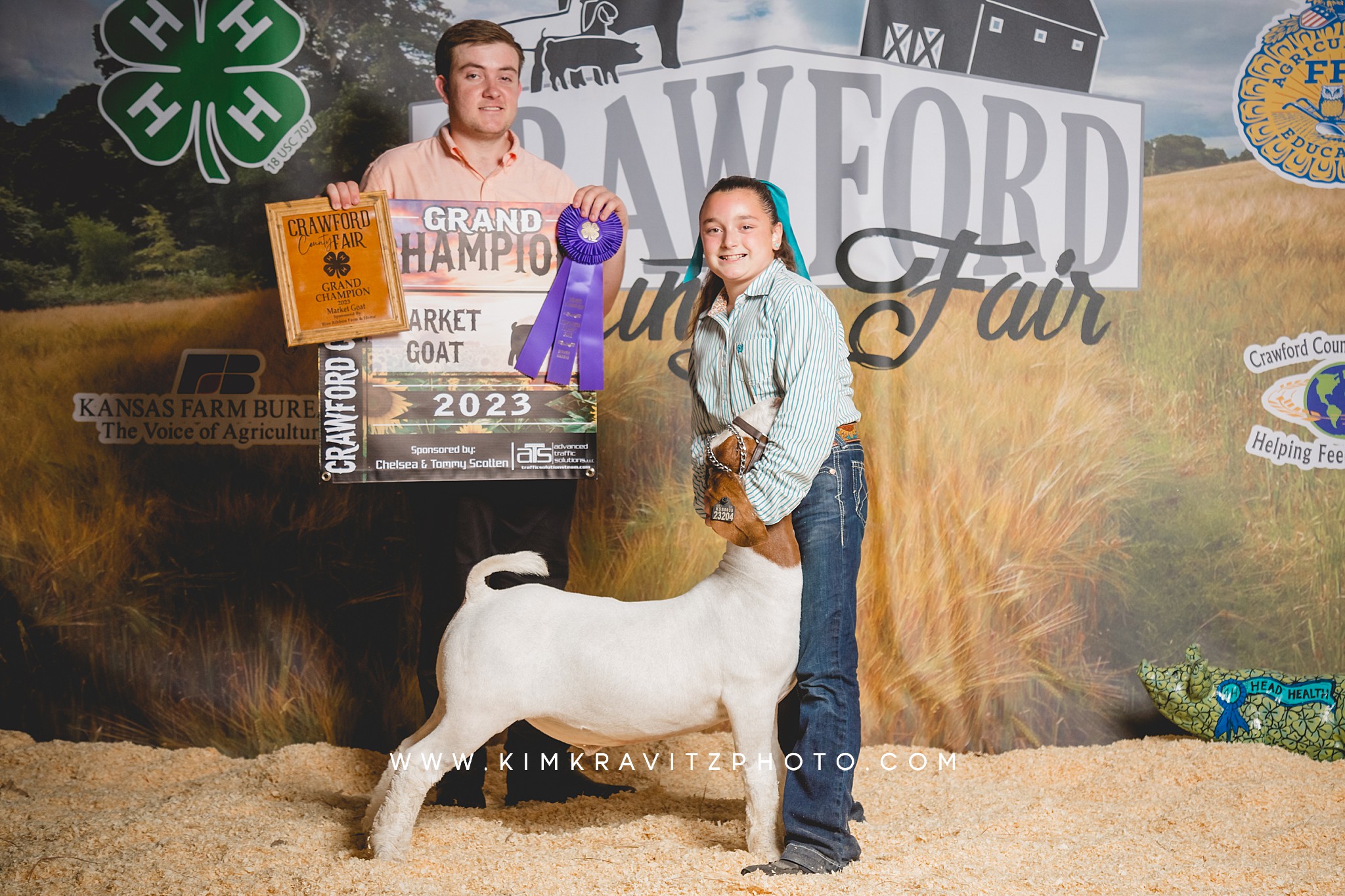 Show Goat Grand Champion at the 2023 Crawford County Fair in Girard, Kansas Menagrelli