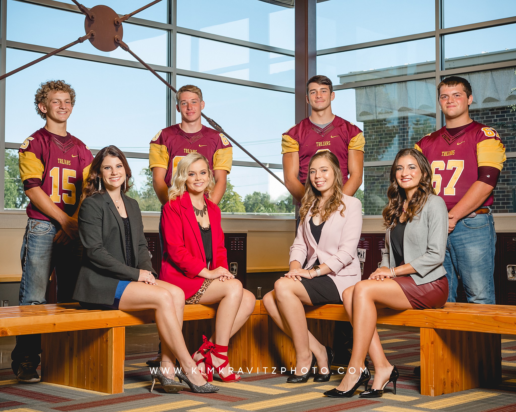 Football homecoming Kim Kravitz kansas girard trojans durbie McReynolds Kenzie coester