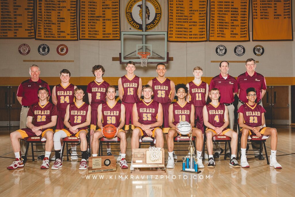 Girard high school boys basketball 3a championship team photo