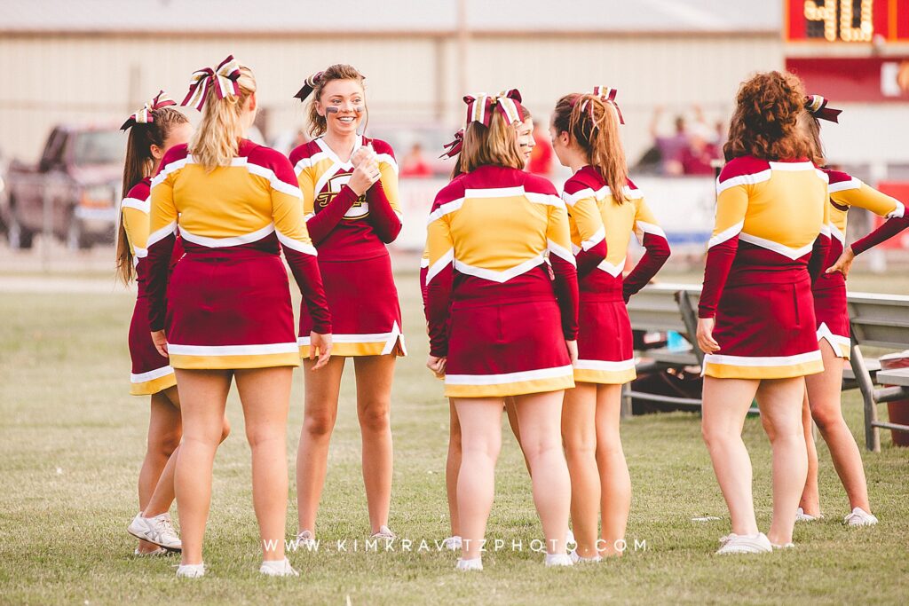 Trojan Cheerleaders high school football photography