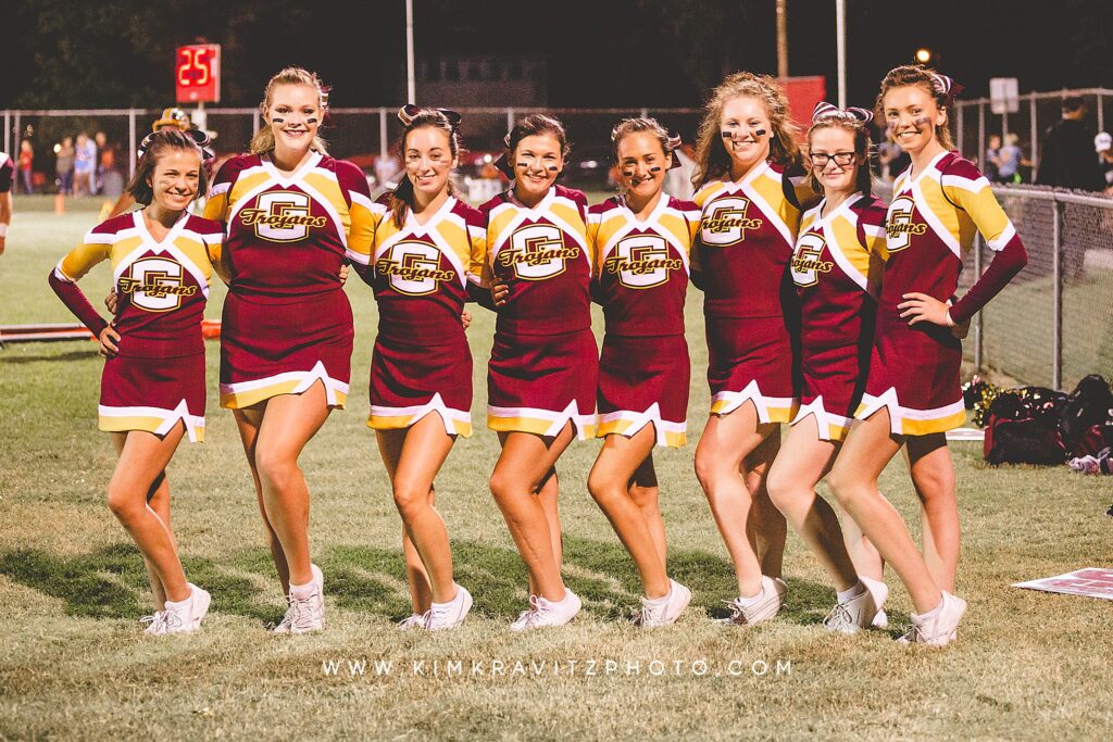 High School Cheer Squad Trojans Varsity