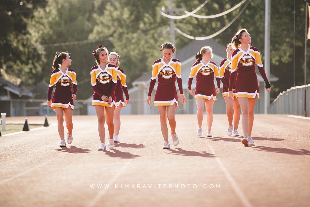 Ohio high school football cheerleader photography
